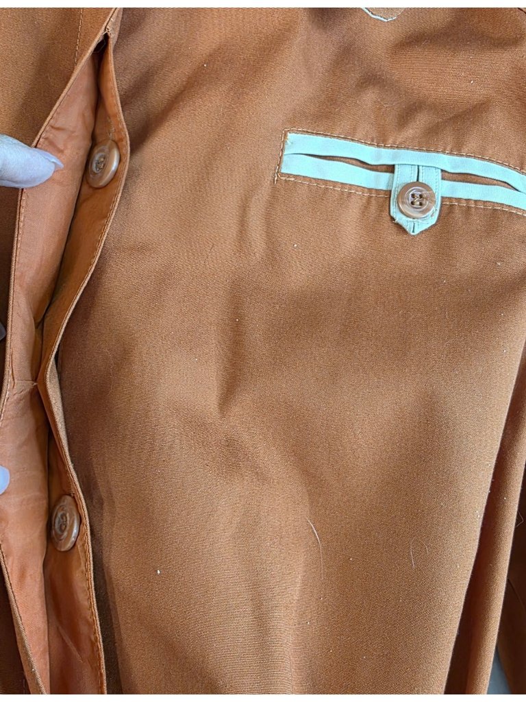 Vintage 70s Sharpee Trench Coat 18 Orange Deadstock Hooded Outdoor Streetwear — image 4 of 8